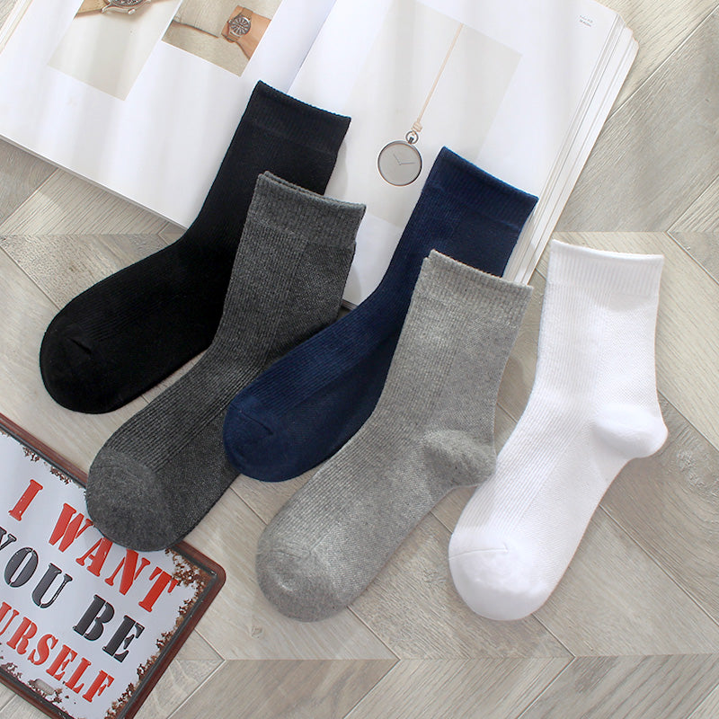 Importé - Lot de 5 Paires de Chaussettes Montante Style Sport 100% Coton