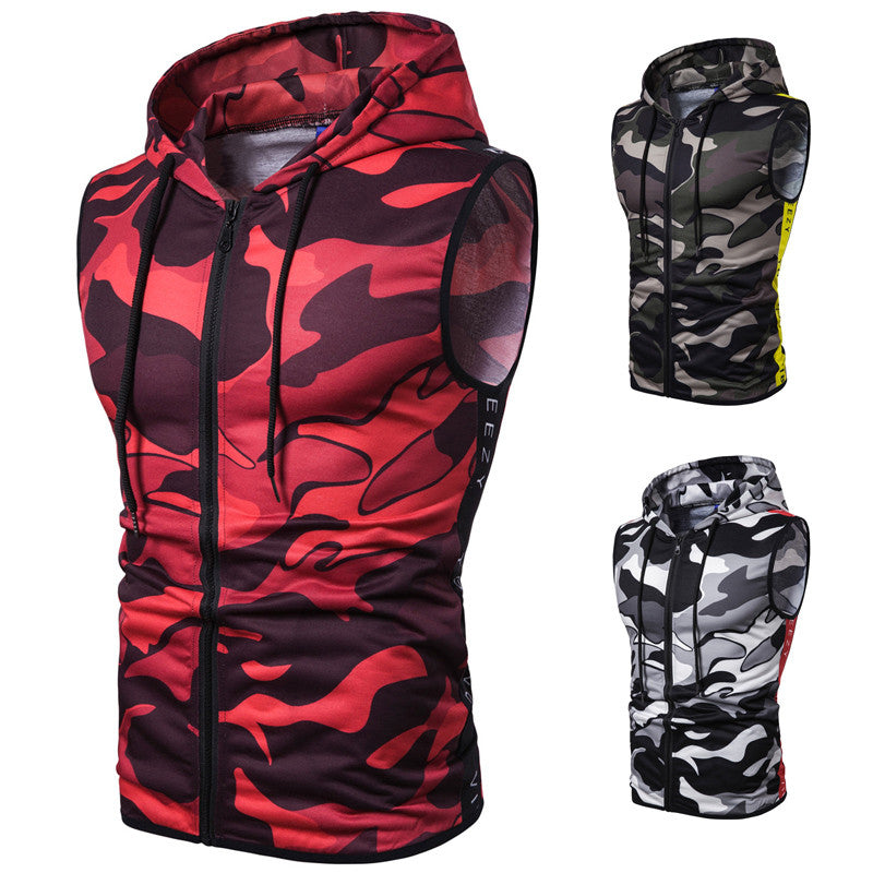 Importé - T-Shirt A Capuche Homme Sport Décontracté Sans Manches