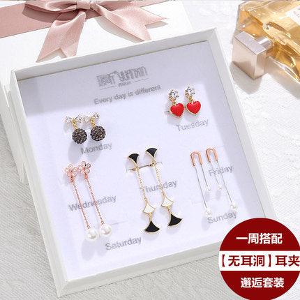 Importé - Coffret Boucles d'oreilles en Zircone pour femmes