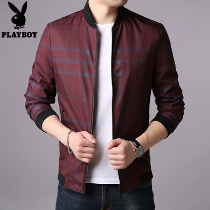 Importé - Veste Jacket Playboy Slim en Sky pour Hommes