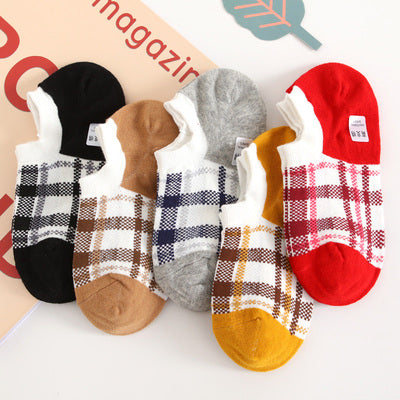 Importé - Lot de 5 Paires de Chaussettes 100% Coton Style Rétro