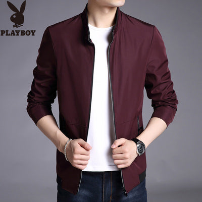 Importé - Veste Jacket Playboy Slim en Sky pour Hommes