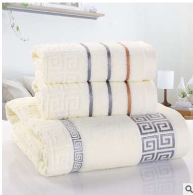 Importé - Ensemble Serviettes de Bain en Coton pour Hôtel de Luxe - 3 Pièces