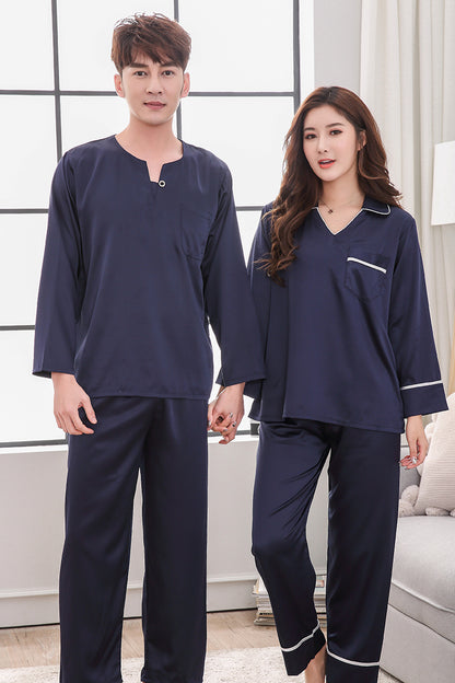 Importé - Ensemble Pyjamas en soie pour Homme et Femme