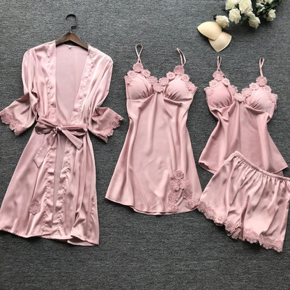 Importe - Ensemble De Pyjama Sexy Femme 4 Pièces
