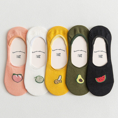 Importé - Lot de 5 Paires de Chaussettes 100% Coton Style Rétro