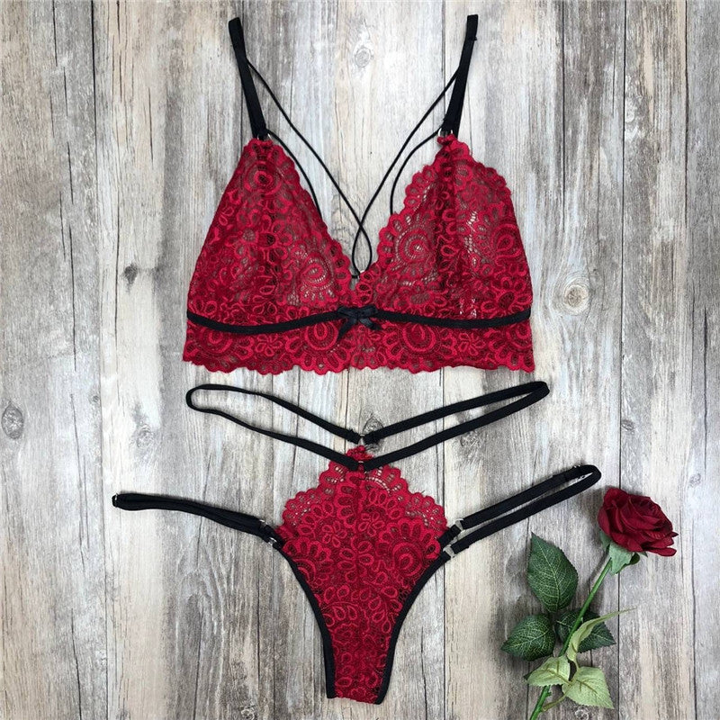 Importe - Lingerie Dentelle Sexy Femme 2 Pièces