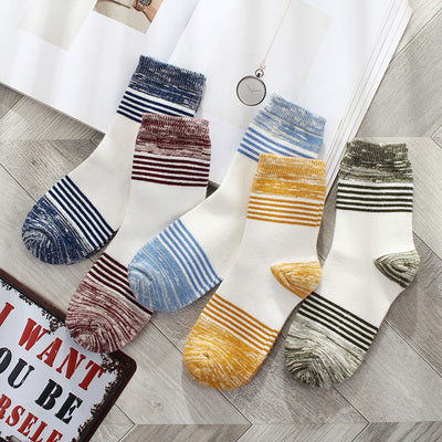 Importé - Lot de 5 Paires de Chaussettes Montante Style Sport 100% Coton