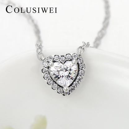 Importé - Collier Argent en Cœur