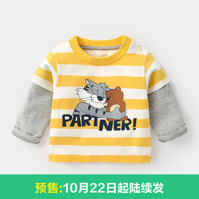 Importé -  T-shirt Bébé Décontracté Manches Longues En Coton 100%