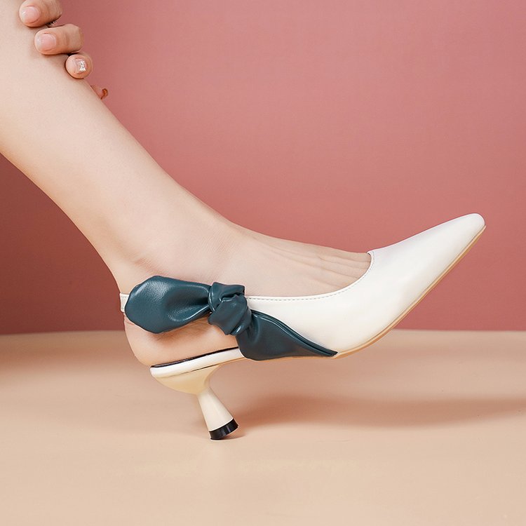 Importé -  Sandale Femme A Talon Tendance En Cuir Pu Verni