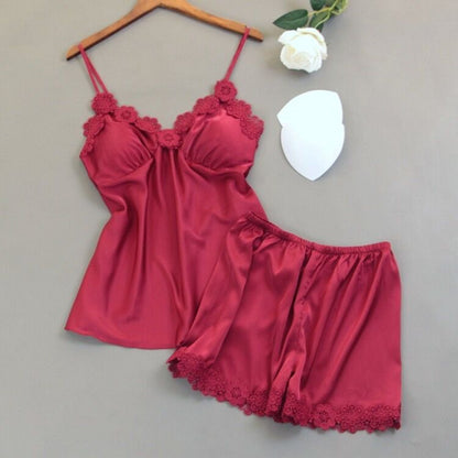 Importe - Pyjama Sexy Femme 2 Pièces En Dentelle