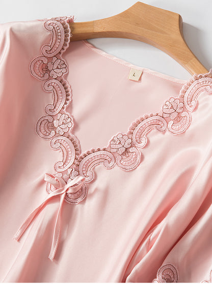 Importe - Ensemble Pyjamas Femme Nuisette Manches Longues
