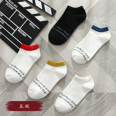 Importé - Lot de 5 Paires de Chaussettes Sport 100% Coton