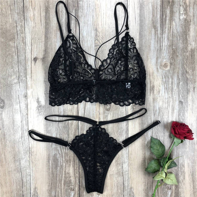 Importe - Lingerie Dentelle Sexy Femme 2 Pièces