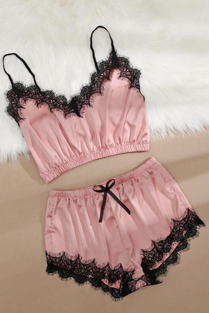 Importe - Pyjama Sexy  Femme 2 Pièces En Dentelle