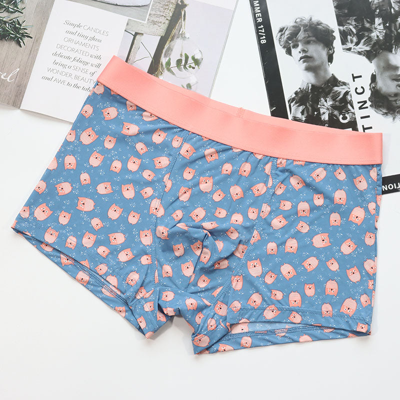 Importé - Lot de 3 Boxer Sexy Sous-Vêtements Homme En Soie Glacée Respirant A Séchage Rapide