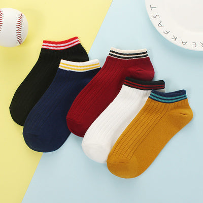 Importé - Lot de 5 Paires de Chaussettes Femme  Sport 100% Coton Tendance