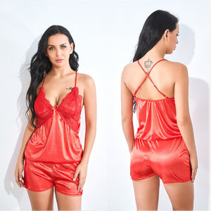 Importe - Ensemble De Pyjama Sexy Femme 2 Pièces Avec Bretelles