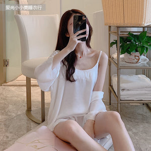 Importe - Ensemble Pyjamas Femme Nuisette 3 Pièces