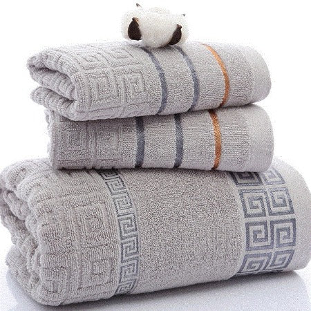 Importé - Ensemble Serviettes de Bain en Coton pour Hôtel de Luxe - 3 Pièces