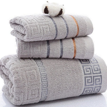 Importé - Ensemble Serviettes de Bain en Coton pour Hôtel de Luxe - 3 Pièces