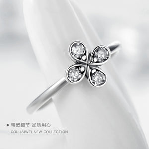 Importé - Bague Trèfle à Quatre Feuilles