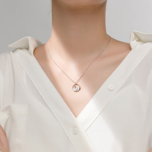 Importé - Collier Lucky Lettre Porte-Bonheur Ronde