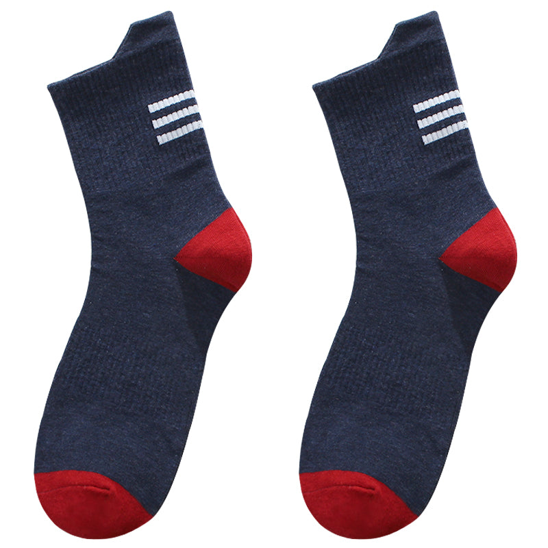 Importé - Lot de 5 Paires de Chaussettes Montante Style Rétro 100% Coton