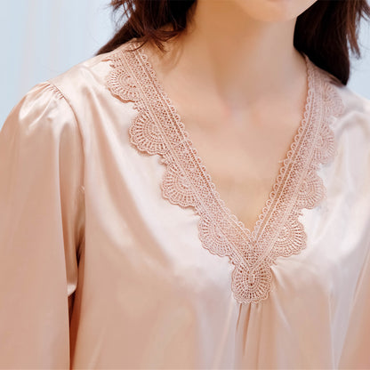 Importe - Ensemble Pyjamas Femme Nuisette Manches Coutres Sexy