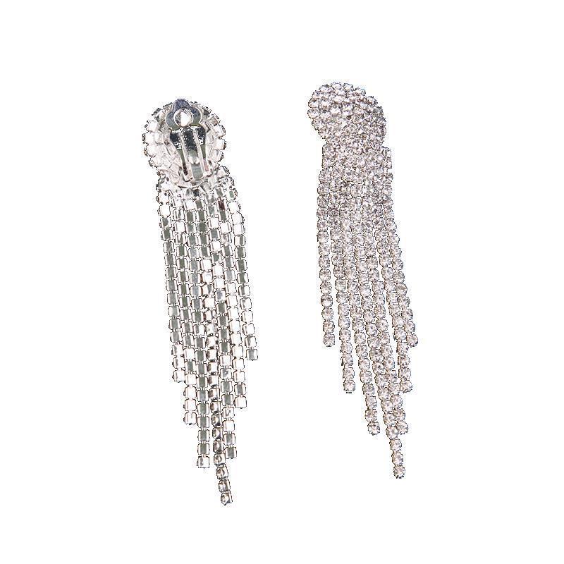 Importé - Boucles D'oreilles Avec Des Diamants - Argent