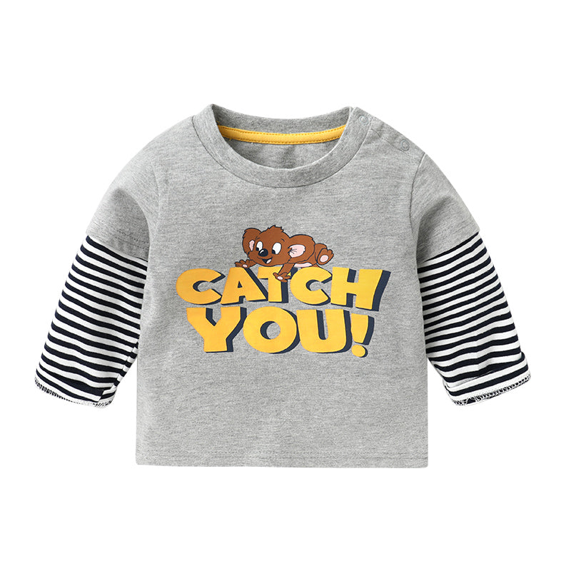 Importé -  T-shirt Bébé Décontracté Manches Longues En Coton 100%