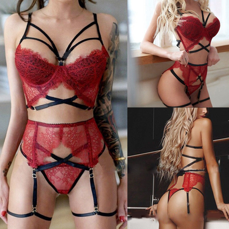 Importe - Ensemble Lingerie Sexy Femme 2 Pièces En Dentelle