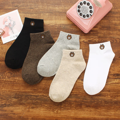 Importé - Lot de 5 Paires de Chaussettes Style Sport 100% Coton