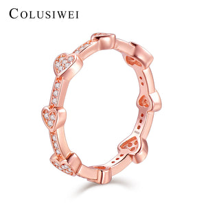 Importé - Anneau en Cœur Or Rose