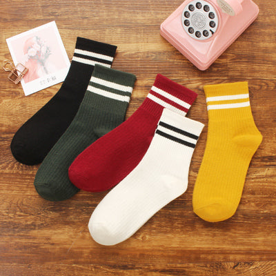 Importé - Lot de 5 Paires de Chaussettes Style Sport 100% Coton
