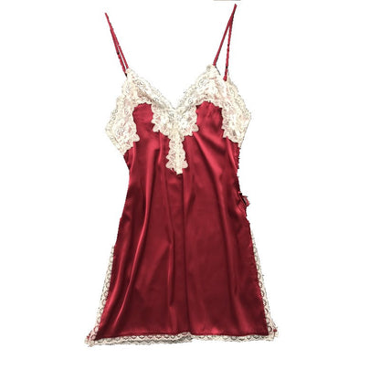 Importe - Pyjamas Robe Sexy Femme Nuisette Une Pièce Col En V