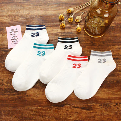 Importé - Lot de 5 Paires de Chaussettes Sport 100% Coton