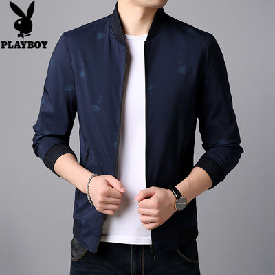 Importé - Veste Jacket Playboy Slim en Sky pour Hommes