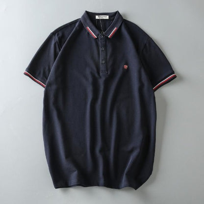 Importé - Polo Brodé Homme Décontracté Manches Courtes