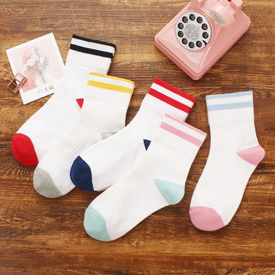 Importé - Lot de 5 Paires de Chaussettes Style Sport 100% Coton