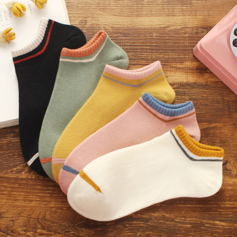 Importé - Lot de 5 Paires de Chaussettes Sport 100% Coton