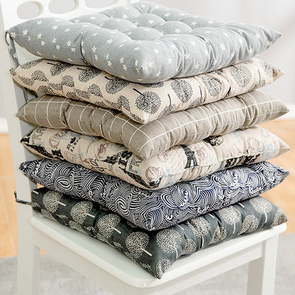 Import - Coussin d'Assise Décoratif Avec Motifs ou Uni-couleur En Coton Et Lin