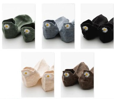 Importé - Lot de 5 Paires de Chaussettes 100% Coton Style Rétro