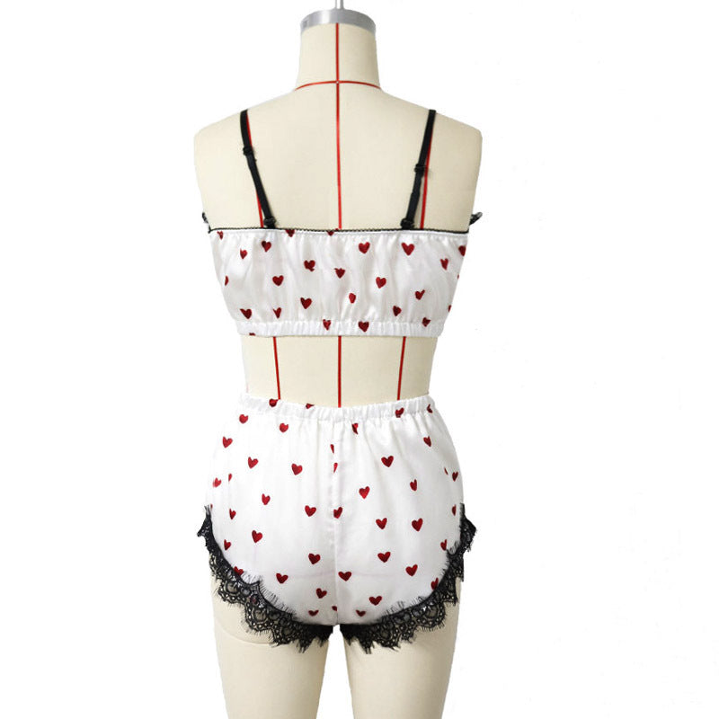 Importe - Pyjama Sexy Lingerie Femme Deux Pièces En Dentelle