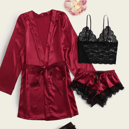 Importe - Ensemble Pyjama Sexy  Femme 3 Pièces En Dentelle