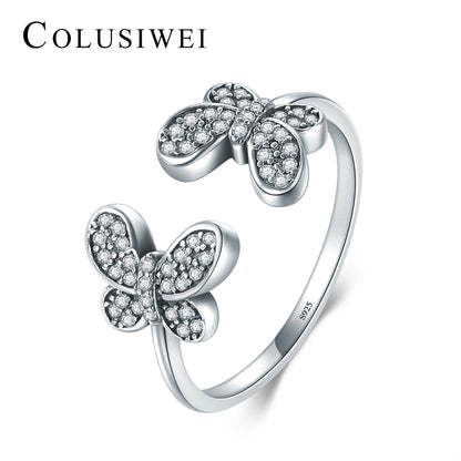 Importé - Bague Papillon en Argent