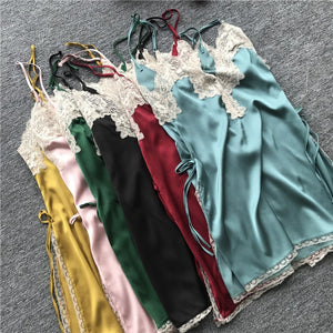 Importe - Pyjamas Robe Sexy Femme Nuisette Une Pièce Col En V