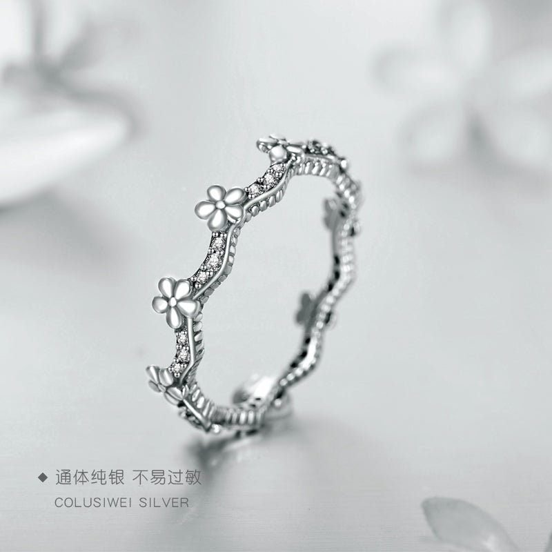 Importé - Bague Tendance en Fleur Vigne