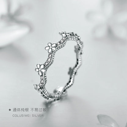 Importé - Bague Tendance en Fleur Vigne
